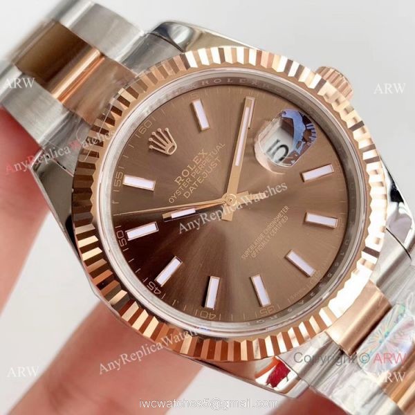 Copy Rolex Datejust 2-Tone Rose Gold 126331 ETA 2824 Watch Rolex AR Factory 3