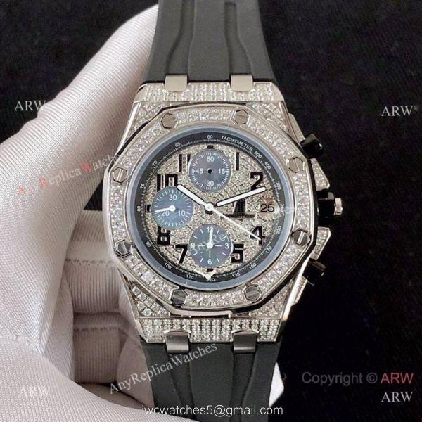 Copy Audemars Piguet Ice Royal Oak offshore Limited Edition Rubber Strap Watches 3