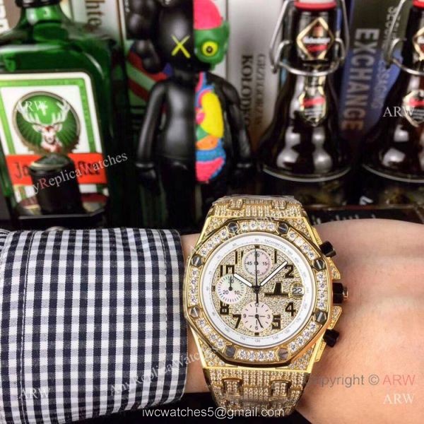 Buy Royal Oak Offshore Limited Edition AP Iced Out Replica Watch 3