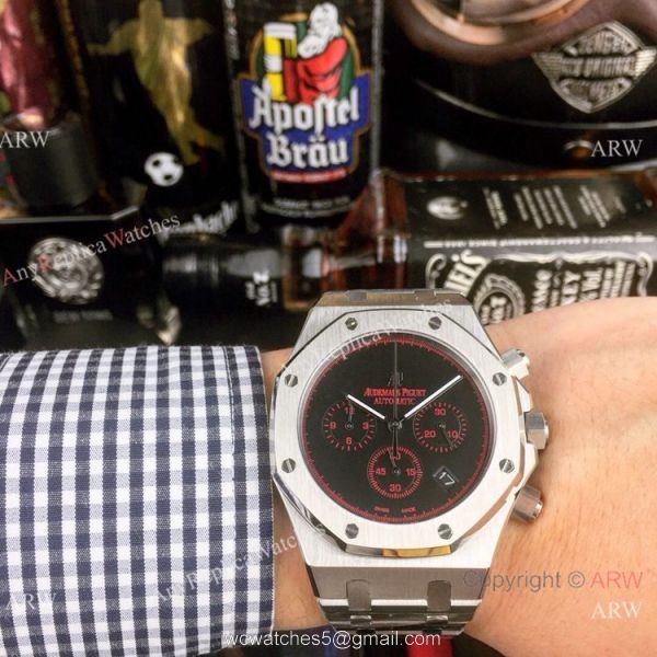 Copy Audemars Piguet Royal Oak Stainless Steel Blue Sub-dials Watch New Style 3