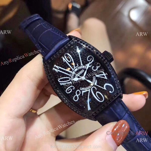 Franck Muller Platinum Rotor Black Diamond Men Watch Knock off Watches China 3