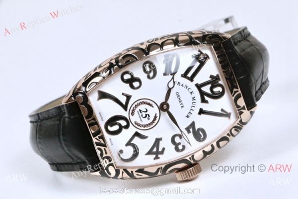Copy Franck Muller Cintree Curvex 25th Anniversary Special Edition Watch Rose Gold 3