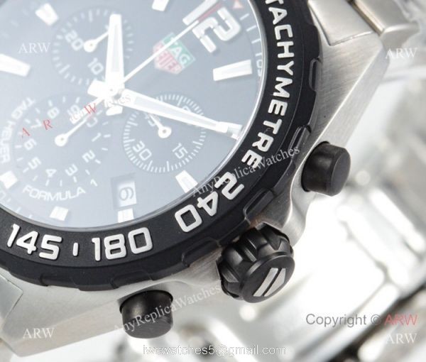 Swiss Grade Tag Heuer Formula 1 QUARTZ Watch Stainless Steel Black Bezel 3