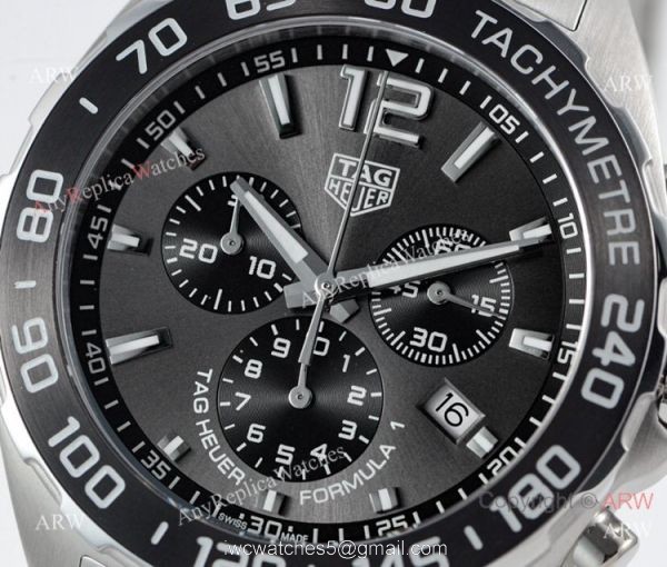 Swiss Replica Tag Heuer Formula 1 Quartz Chronograph Watch SS Grey Dial 3
