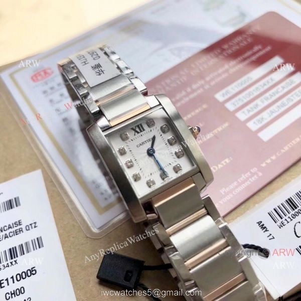 Copy Cartier Tank CC708177 Two Tone Rose Gold 25mm watch for Sale 3