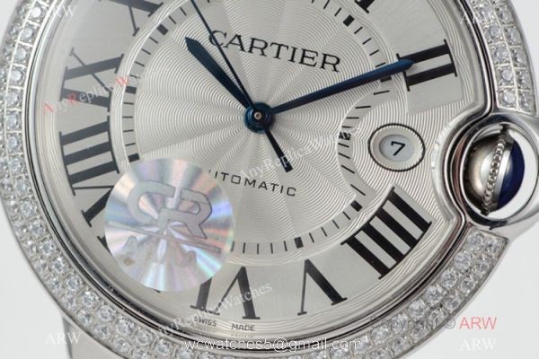 (CR) Swiss Grade Ballon Bleu de Cartier Watch Copy Stainless Steel 42mm 3