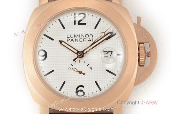 Swiss Grade A Luminor Panerai PAM00028 Power Reserve Copy Watch Rose Gold 3