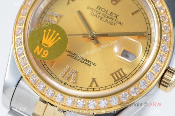 Rolex Oyster Perpetual Datejust II Watch Two Tone Gold Dial 3