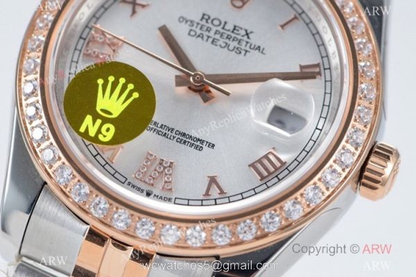 1:1 Rolex Datejust II Copy Watch Two Tone Rose Gold Silver Dial 3