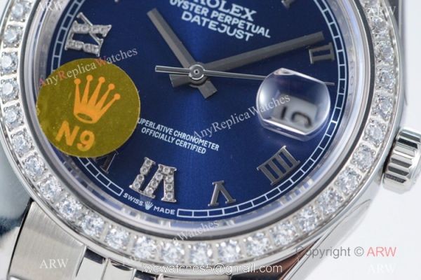 Rolex Datejust II Blue Dial Diamond Bezel Swiss 2836 904L Watch 3