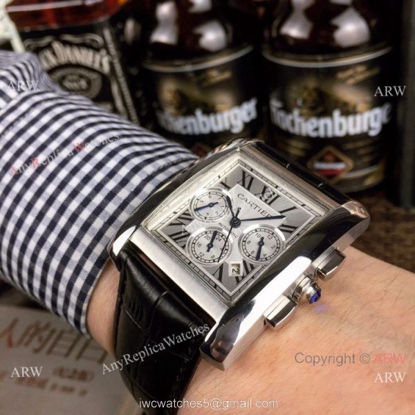 Buy Replica Cartier Tank Francaise watch Diamond Bezel Silver Dial 38mm 3