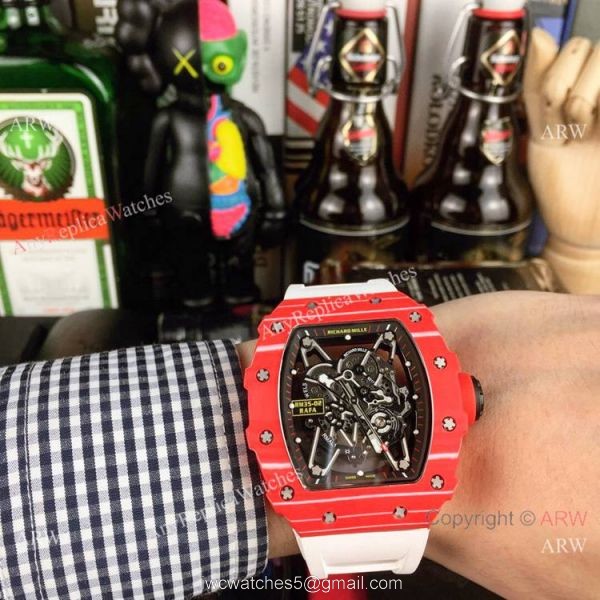 Swiss Grade 1 Richard Mille RM35-02 Rafael Nadal Watches Rubber Strap 3