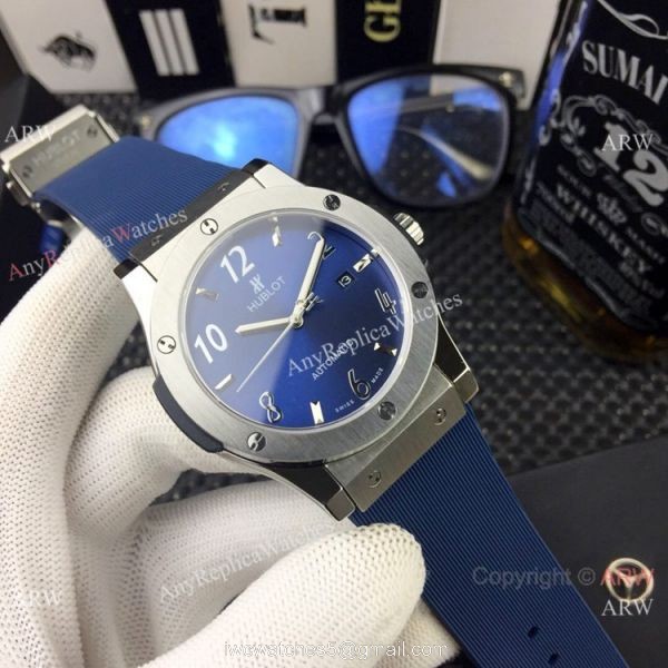 Clone Hublot Classic Fusion Automatic Watch SS Black Rubber Band 3