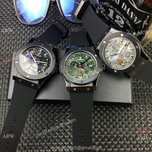 Hublot Classic Fusion Skeleton Copy Watches All Black 3
