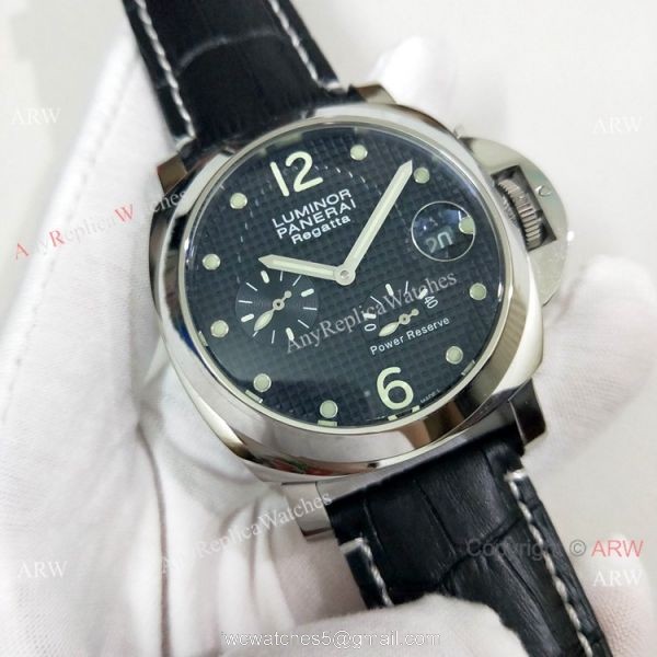 Best Quality Replica Panerai Luminor Power reserve Regatta PAM222 Watch Black Dial 3