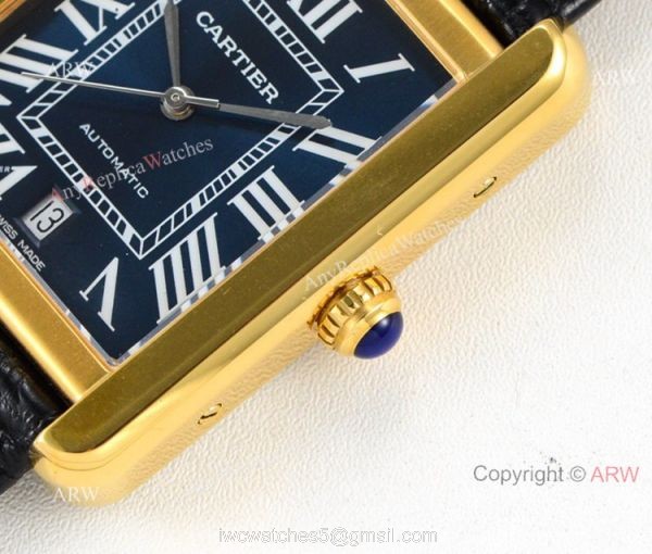 (ER) Cartier Tank Solo W5200027 Automatic Black Roman Dial Watches Super Clone 3