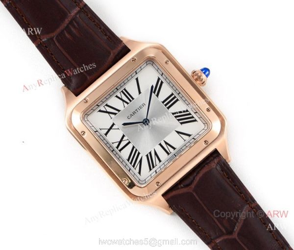 Swiss 9015 Cartier Santos-Dumont Rose Gold Watch New Cartier Watches 3