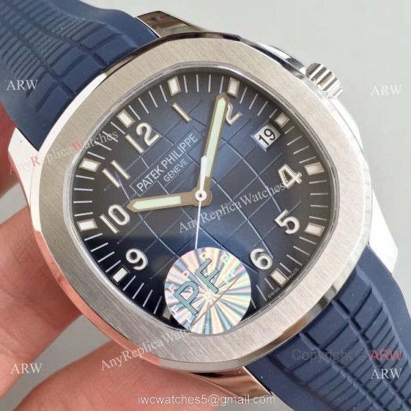 PF Factory V2 Patek Philippe Aquanaut SS Blue Dial Watch Super Clone 3