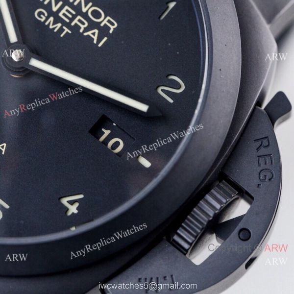 (VS) Swiss Replica Luminor 1950 44 GMT Ceramica Panerai Bracelet PAM438 3