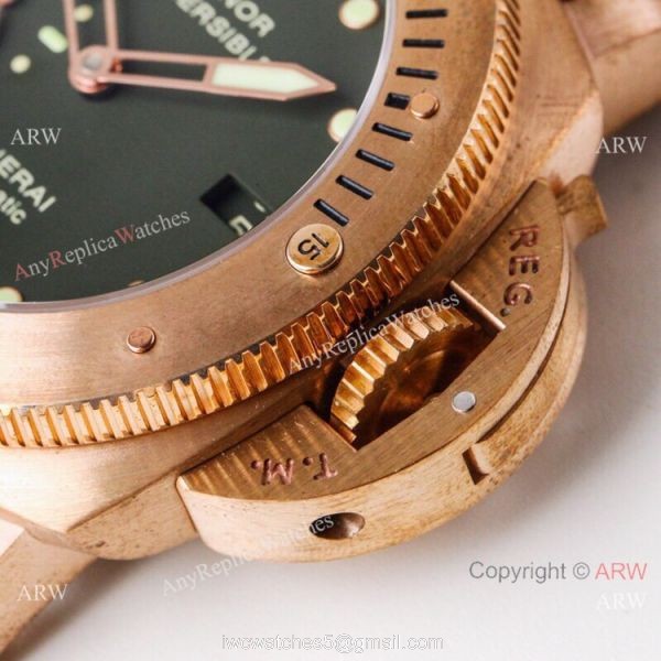(VS) 1-1 Swiss Copy Panerai Luminor Submersible P9000 Bronzo Watch Pam382 3