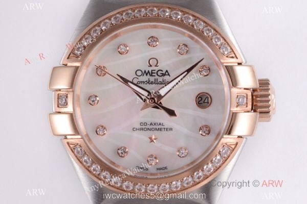 Omega Constellation 2-Tone Rose Gold 8521 Watch Super Clone 3