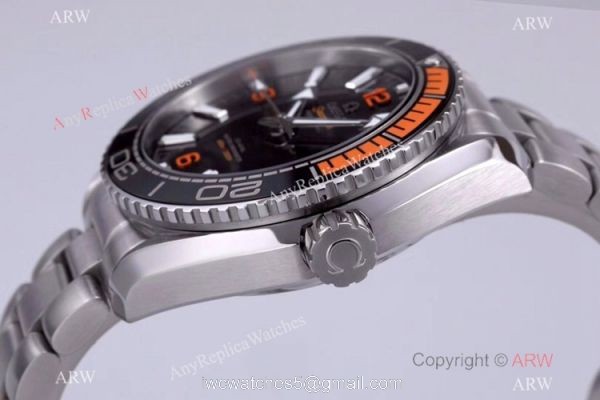 (VSF)Omega Seamaster Super Clone Planet Ocean 600M Watch Black and Orange Ceramic Bezel 3