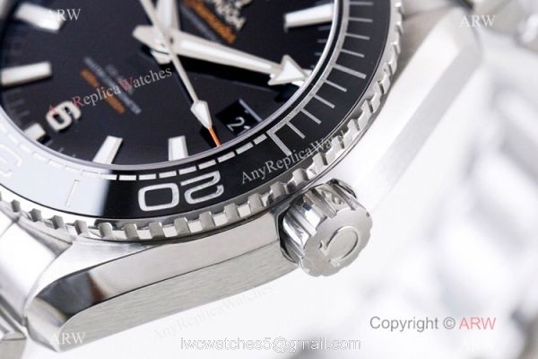 (VS) Omega Seamaster Super Clone Watch Planet Ocean 600M Ss Black Ceramic 43.5mm 3