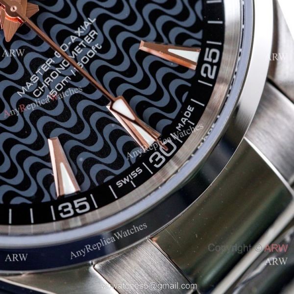 (VS)Best Replica Omega Seamaster Aqua Terra VSF 8500 Watch Stainless Steel Wave Dial 3