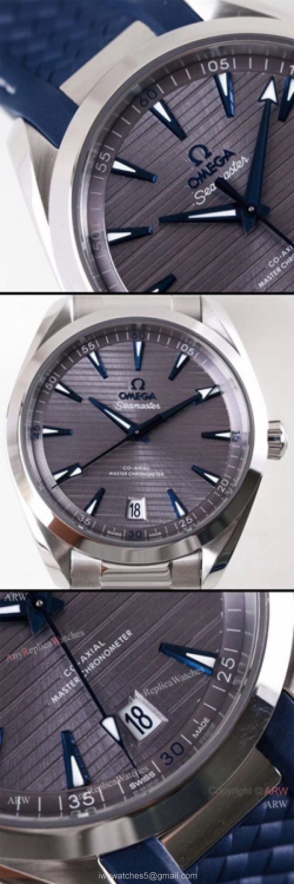 Swiss Grade 1 Omega Seamaster Aqua Terra Master 150m SS Gray Dial VSF 8900 Watch 3