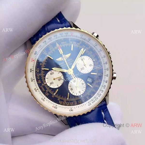 JF Factory Breitling Navitimer 01 Men Watch Blue Dial Two Tone 3