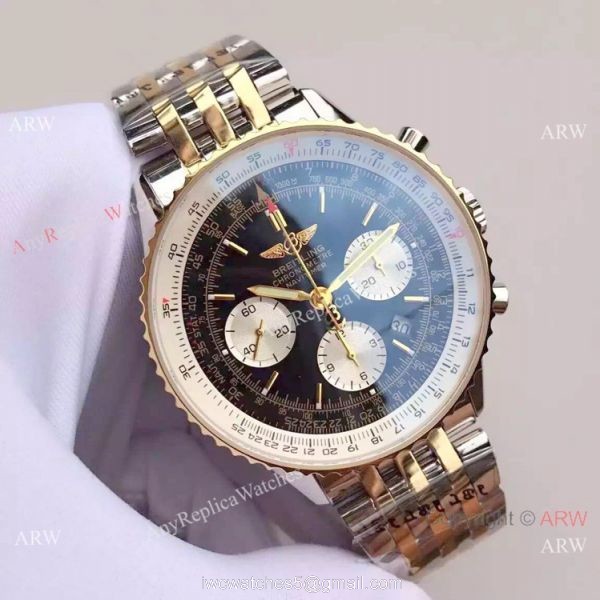Best Replica Watches China Dealer JF Factory Breitling Navitimer 01 2-Tone Watch 3