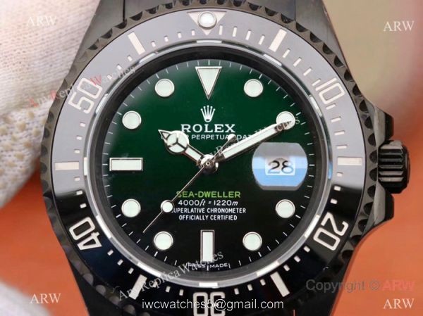Swiss ETA2824 Rolex Sea Dweller 50th Anniversary Replica Watch D-Green Dial 43mm 3