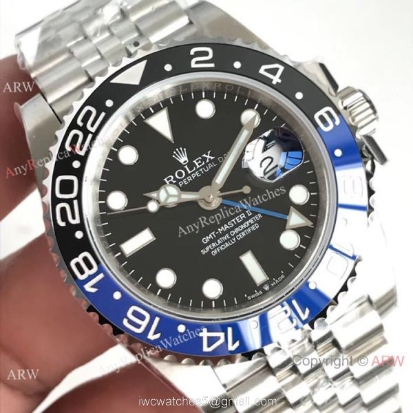(EW) Swiss ETA2836 Rolex Batman Replica Watch Ss Jubilee Strap 3