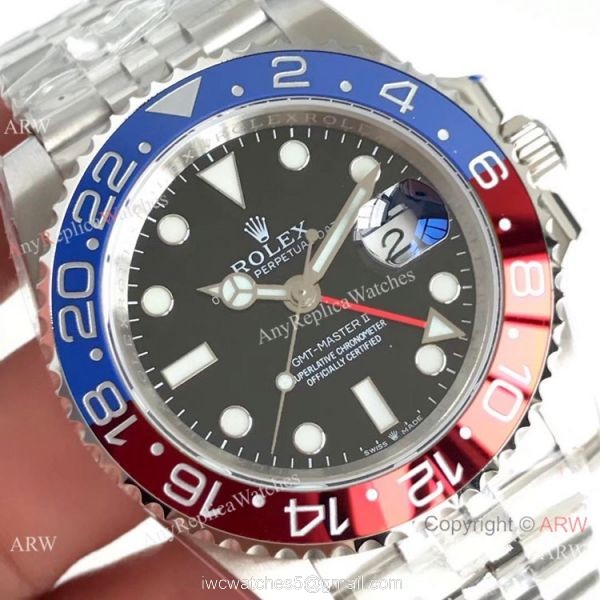 (EW) Rolex GMT-Master II Pepsi 126710BLRO Stainless Steel Watch Swiss ETA2836 3