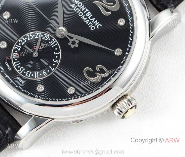 Mont blanc Knock off Star Legacy Moon phase Black Dial Watch Swiss 1:1 Fake Montblanc 3
