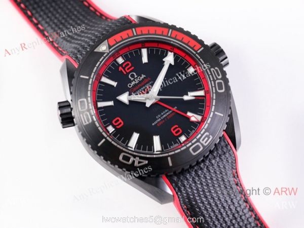 VS Factory Swiss Omega Seamaster Planet Ocean Deep 8906 Watch Black Red 3
