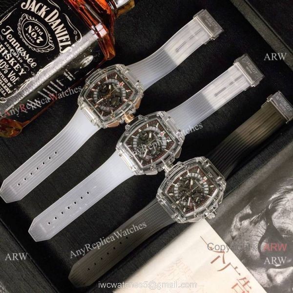 Fake Hublot Geneve Big Bang Unico Sapphire Hublot Transparent Watch 3
