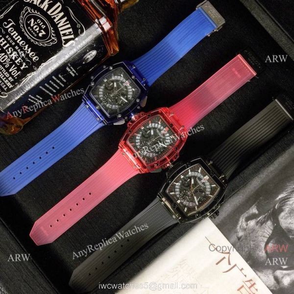 Fake Hublot Geneve Big Bang Black Unico Sapphire VK Chronograph Watch 3