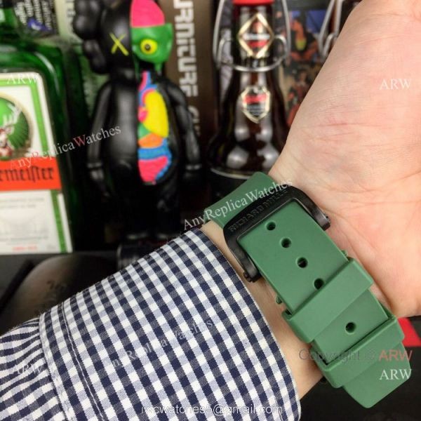 Wholesale Richard Mille Knock off RM 61-01 Yohan Blake Watch Green Rubber Band 3