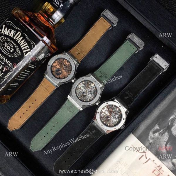New Copy Hublot Classic Fusion Perpetual Calendar Men Watch SS Brown Dial 3