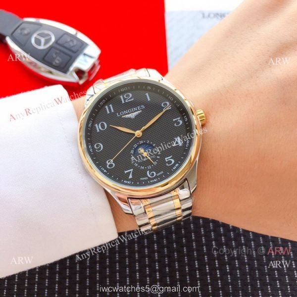 2019 Replica Longines Master Moonphase Automatic 40mm Watch Two Tone 3