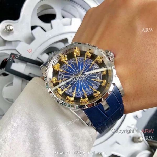 New Copy Roger Dubuis Excalibur RDDBEX0495 SS Gray Dial Watch 3