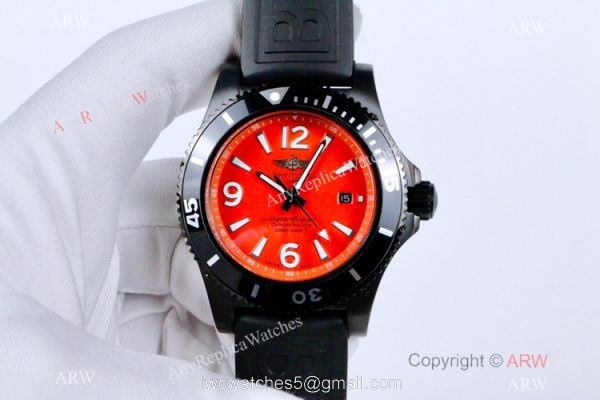 New Fake Breitling Superocean II Blacksteel Rubber Strap Watches 3