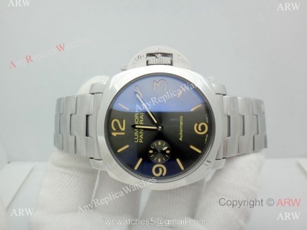 Copy Panerai PAM 674 Luminor Watch Stainless Steel Brown Marker 3