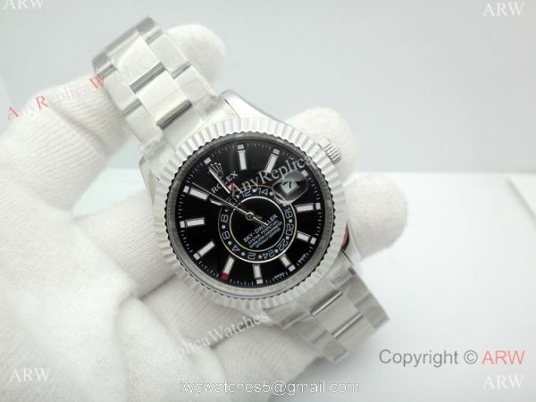 N9 Factory Replica Rolex Sky-Dweller Watch Black Dial 40mm 3