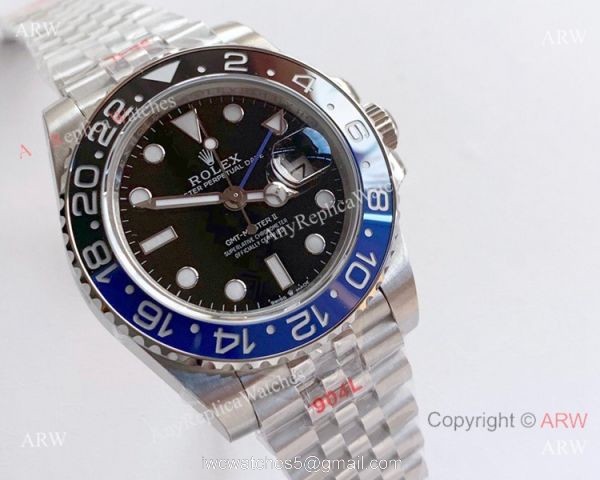 Noob Factory Rolex GMT Master II Blue Black Replica Watch 126710BLNR (V10) 3