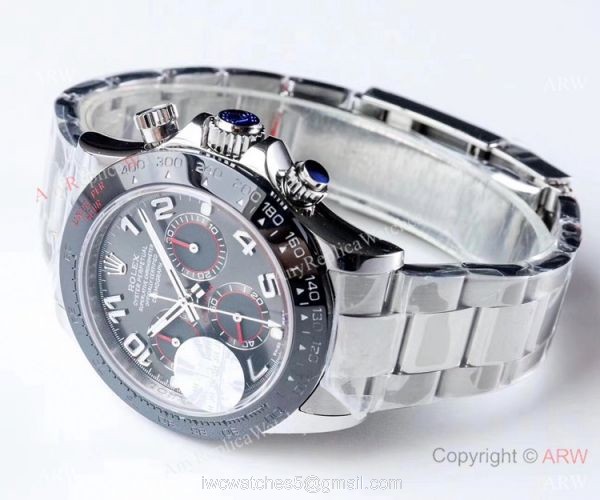 1:1 Best Replica Rolex Daytona Swiss 4130 JH Factory Watch SS Blue or Grey Dial 3