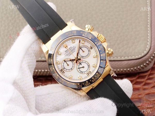 Swiss 4130 JH Factory Rolex Cosmograph Daytona Rubber Band Watch / Rolex Oysterflex Replica Watch 3