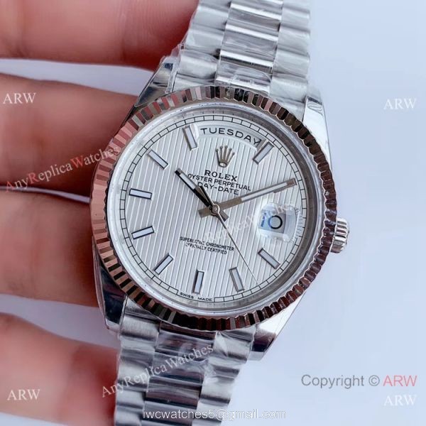 NEW Upgraded Swiss Rolex Day Date II 3255 Vertical White Dial Watch V3 3
