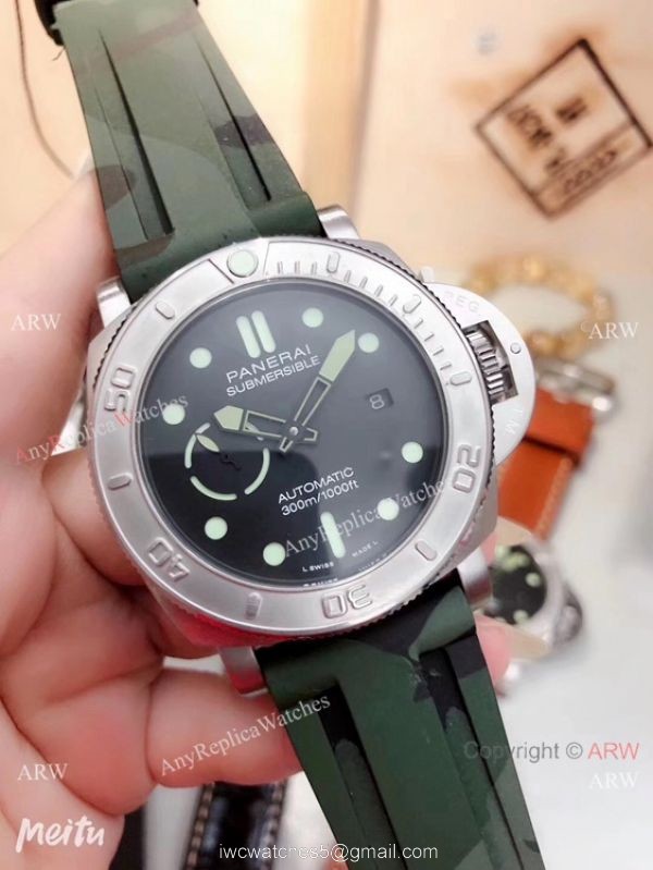 Panerai Luminor Submersible Mike Horn Edition SS Green Marker Watch PAM 985 3